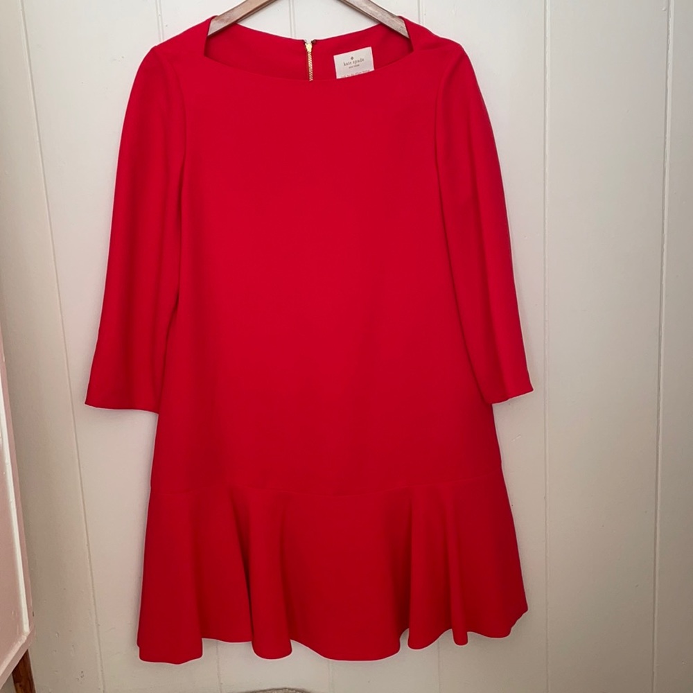 Kate Spade Orange Mid-length dress, size 12